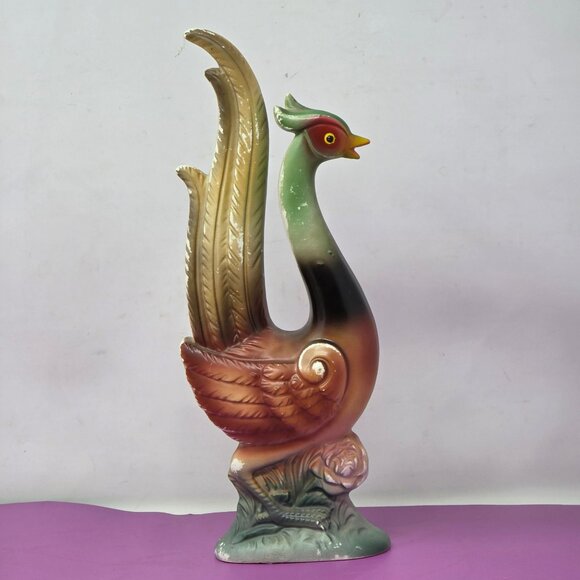 Vintage Ardco Ceramic Mid Century Modern Phoenix Bird Figurine Glaze Handcrafted - Picture 3 of 10